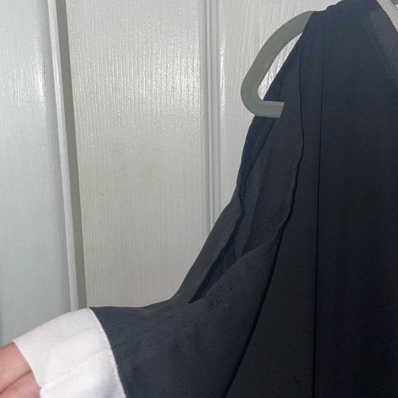 BCX Black and White Poncho Top - Picture 3 of 5